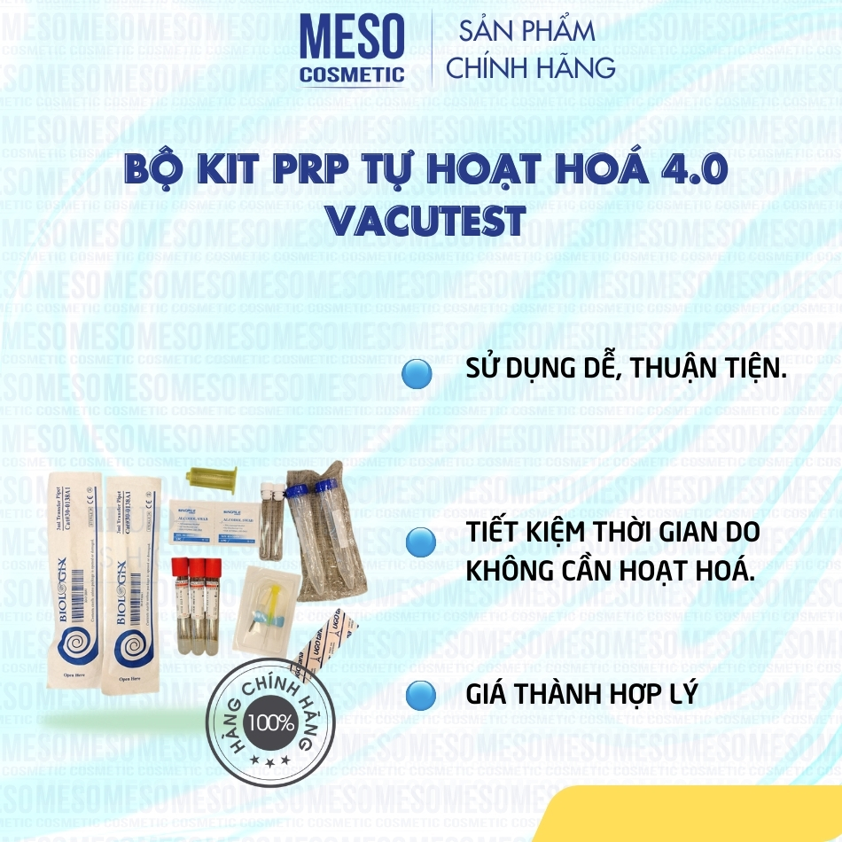 Bộ Kit PRP tự hoạt hoá 4.0 Vacutest